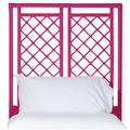 David Francis Furniture X & Diamond Open-Frame Headboard Wicker/Rattan in Pink | 66 H x 42 W x 1.5 D in | Wayfair B5070-T-S139