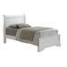 Glory Furniture Louis Phillipe Low Profile Standard Bed Wood in White | 44 H x 65 W x 89 D in | Wayfair G3190D-TSB2