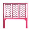 David Francis Furniture Infinity Wicker/Rattan Open-Frame Headboard Wicker/Rattan in Pink | 66 H x 63 W x 1.5 D in | Wayfair B5080-Q-S139