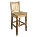 Loon Peak® Glacier Country Collection 24" Bar Stool Wood in Brown | 38 H x 19 W x 20 D in | Wayfair LOPK8958 44251113