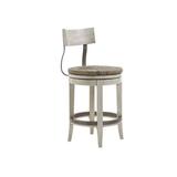 Lexington Oyster Bay Merrick Swivel Stool Wood/Wicker/Rattan in Brown/Gray/White | 36.5 H x 20 W x 20.75 D in | Wayfair 01-0714-815-01