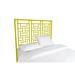 David Francis Furniture Ohana Wicker/Rattan Open-Frame Headboard Wicker/Rattan in Yellow | 66 H x 80 W x 1.5 D in | Wayfair B5060-K-S140