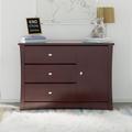 Storkcraft Crescent 3 Drawer Combo Dresser, Metal in Brown/Red | 33.31 H x 47.24 W x 16.73 D in | Wayfair 03663-319