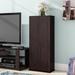 Latitude Run® 198CD/88DVD Multimedia Cabinet Wood/Manufactured Wood in Brown | 34.5 H x 15.5 W x 8.25 D in | Wayfair LATT3739 37934724