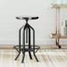 17 Stories Accent Stool Wood in Black/Brown | 24.75 H x 15.75 W x 15.75 D in | Wayfair LRFY1103 31963720
