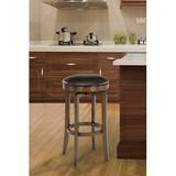 Latitude Run® 31" Swivel Bar Stool Wood/Upholstered/Leather in Brown | 31 H x 17 W x 17 D in | Wayfair LTRN4317 30352319