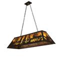 Meyda Lighting Old Forge 6 - Light Pool Table Geometric Pendant in Brown/Yellow | 17 D in | Wayfair 157852