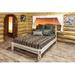 Loon Peak® Montana Collection Pine Platform Bed Wood in White | 47 H x 76 W x 94 D in | Wayfair LNPK7575 39269637