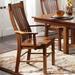 Loon Peak® Corwin Slatback Solid Wood Dining Chair Wood in Brown | 41.34 H x 23 W x 24.75 D in | Wayfair LOON3337 27934329