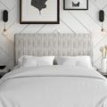 Latitude Run® Ahlyssa Panel Headboard Upholstered/Cotton in Black | 51 H x 56 W x 4 D in | Wayfair MCRW5408 40207734