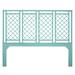 David Francis Furniture X & Diamond Open-Frame Headboard Wicker/Rattan in Blue | 66 H x 80 W x 1.5 D in | Wayfair B5070-K-S135