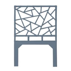 David Francis Furniture Tiffany Wicker/Rattan Open-Frame Headboard Wicker/Rattan in Blue | Extra-long Twin | Wayfair B4300-T-S166