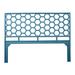 David Francis Furniture Honeycomb Wicker/Rattan Open-Frame Headboard Wood/Wicker/Rattan in Blue | 60 H x 80 W x 1.5 D in | Wayfair B4200-K-S141