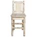 Loon Peak® Montana Collection 24" Bar Stool Wood in Brown/White | 38 H x 19 W x 20 D in | Wayfair LOPK8792 44168830