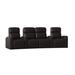 Latitude Run® Home Theater Row Seating (Row of 4), Leather in Brown | 43 H x 131.5 W x 43.5 D in | Wayfair LTTN3428 44426936