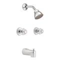 Moen Chateau Tub & Shower Faucet w/ Knob Handles in Gray | 2.5 W in | Wayfair 2919EP