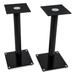 Mount-It Speaker Floor Stands for Home Theaters & Entertainment Centers, 22 lb. Capacity Metal & Glass/Glass/Metal in Black | Wayfair MI-58B