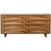 Noir Diamond 8 Drawer Double Dresser Wood in Brown | 34 H x 72.5 W x 23.5 D in | Wayfair GDRE180-2DW