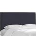 Mercer41 Pine Island Twill Panel Headboard Upholstered/Cotton in Black | 51 H x 78 W x 4 D in | Wayfair MRCR2762 28394360