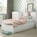 South Shore Little Smileys Twin Mate's & Captain's Bed w/ Drawers Wood in White | 14.75 H x 40.5 W x 76.5 D in | Wayfair 10479