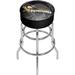 Trademark Global NHL Swivel 31" Bar Stool Wood/Leather in Brown/Gray | 31 H x 20 W x 20 D in | Wayfair NHL1000-PP-WM