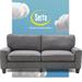 Serta at Home Serta Palisades Upholstered Tool-Free Assembly Straight Arm 78" Sofa for Living Room in Gray | 35 H x 78 W x 32.5 D in | Wayfair