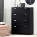 South Shore Reevo 4 Drawer Chest Wood in Black | 40.25 H x 33 W x 19 D in | Wayfair 10259