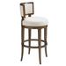 Tommy Bahama Home Island Fusion Macau Swivel Stool Wood/Upholstered in White | 36 H x 22 W x 23 D in | Wayfair 556-815-02