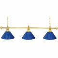 Trademark Global Premium 3 - Light Pool Table Lights Linear Pendant, Metal in Blue/Yellow | 14 H x 60 W x 14 D in | Wayfair 603G-BLU