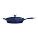 Tramontina Gourmet Enameled Cast Iron Covered Skillet Enameled Cast Iron/Cast Iron in Blue | 4.625 H in | Wayfair 80131/067DS