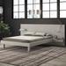 Orren Ellis Abelius Platform Bed Wood in Brown/White | 40.2 H x 84.3 W x 89 D in | Wayfair WDLN2096 41919002