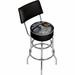 Trademark Global NHL 31" Swivel Bar Stool Upholstered/Metal in Black/Gray | 41.75 H x 20 W x 20 D in | Wayfair NHL1100-CBH-SC15