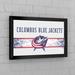 Trademark Global NHL Logo Accent Mirror Wood in Brown | 15 H x 27 W x 0.75 D in | Wayfair NHL1505-CBJ2