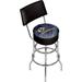 Trademark Global NHL Watermark 31" Swivel Bar Stool Plastic/Acrylic/Metal in Gray | 41.75 H x 20 W x 20 D in | Wayfair NHL1100-NP-WM