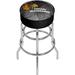 Trademark Global NHL Swivel 31" Bar Stool Wood/Leather in Brown/Gray | 31 H x 20 W x 20 D in | Wayfair NHL1000-CBH-WM