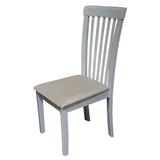 HOME ACCESSORIES INC Dining Chair Wood/Upholstered/Fabric in Brown/Gray | 37.4 H x 16.9 W x 19.6 D in | Wayfair 24092644 8PC