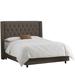 House of Hampton® Dannitta Low Profile Standard Bed Upholstered/Polyester in Black | 56 H in | Wayfair WRLO6914 40763865