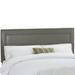 House of Hampton® Danny-Jay Nail Button Border Panel Headboard Upholstered/Cotton in Gray/Black | 51 H x 74 W x 4 D in | Wayfair WRLO6981 40764328