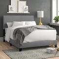 Zipcode Design™ Amesbury Low Profile Standard Bed Upholstered/Polyester in Gray | Queen | Wayfair ZIPC7338 34831211