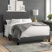 Zipcode Design™ Amesbury Low Profile Standard Bed Upholstered/Polyester in Gray/Black | King | Wayfair ZIPC7338 34831207