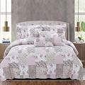 THL Zurich Bedspread Patchwork 2 Pillow Sham 3 Piece Set Size 255 cm X 275 cm Super King