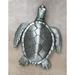 Bayou Breeze Chau Large Sea Turtle Tile Figurine Metal in White | 7.75 H x 6 W x 1 D in | Wayfair BBZE4004 43195496