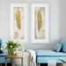 Dakota Fields 'Feather Love' 2 Piece Framed Graphic Art Print Set Paper in Gray/Green | Wayfair BGRS2137 42416774