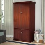 Breakwater Bay Neasa Solid Wood Armoire Desk Wood in Red | 71 H x 38 W x 22.5 D in | Wayfair BKWT2055 39859360