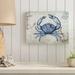 Breakwater Bay 'Seaside Postcard: Crab' Graphic Art Print on Wrapped Canvas Metal in Blue | 24 H x 32 W x 1.5 D in | Wayfair BKWT3314 42172477