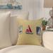Beachcrest Home™ Aksel Print Square Pillow Cover & Insert Polyester/Polyfill blend in Yellow | 20 H x 20 W x 7 D in | Wayfair