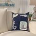 Beachcrest Home™ Aksel Square Pillow Cover & Insert Polyester/Polyfill blend in Blue/Navy | 20 H x 20 W x 7 D in | Wayfair