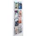 AARCO Clear-Vu Wall Mounted Magazine Rack, Wood | 49 H x 21 W x 2 D in | Wayfair LRC115