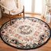 White 36 x 0.25 in Area Rug - August Grove® One-of-a-Kind Kinchen Floral Hand Hooked Wool Black/Beige Area Rug Wool | 36 W x 0.25 D in | Wayfair