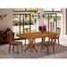 August Grove® Pillsbury Butterfly Leaf Rubberwood Solid Wood Dining Set Wood/Upholstered in Brown | Wayfair BDD8877510BC4D989D9911A2E70FA837